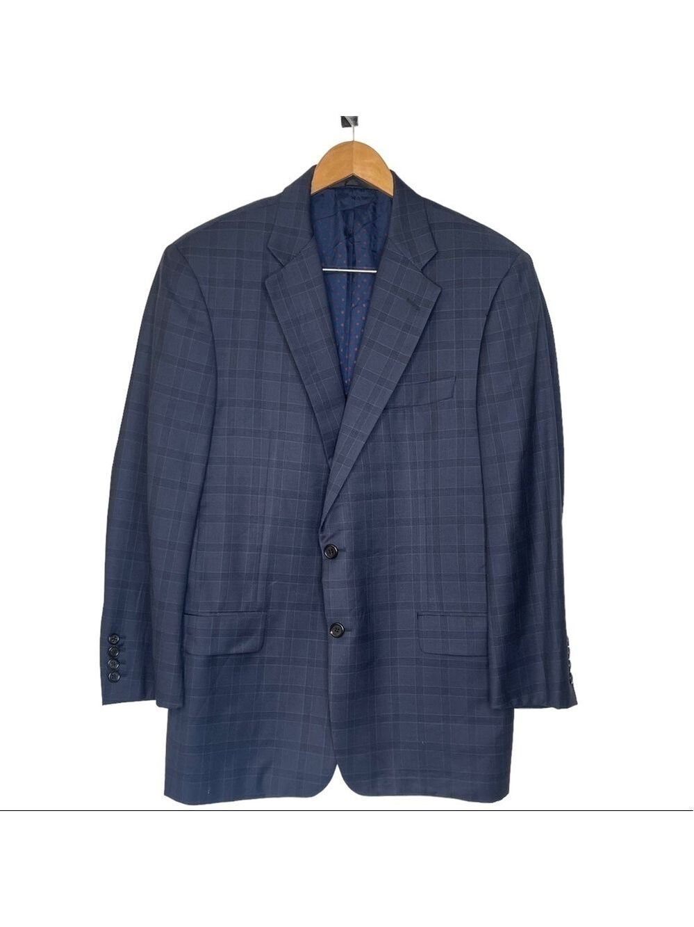 Hickey Freemen Mens Suit Jacket Blazer Size 40R 33S Sports Coat Plaid Classic - Picture 2 of 15